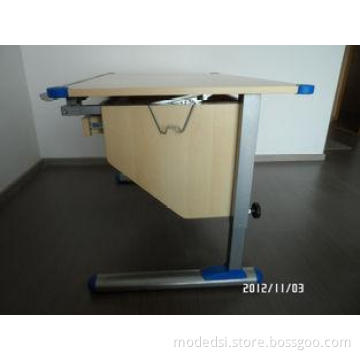 Children study Height Adjustable Drawing Desk with storage
